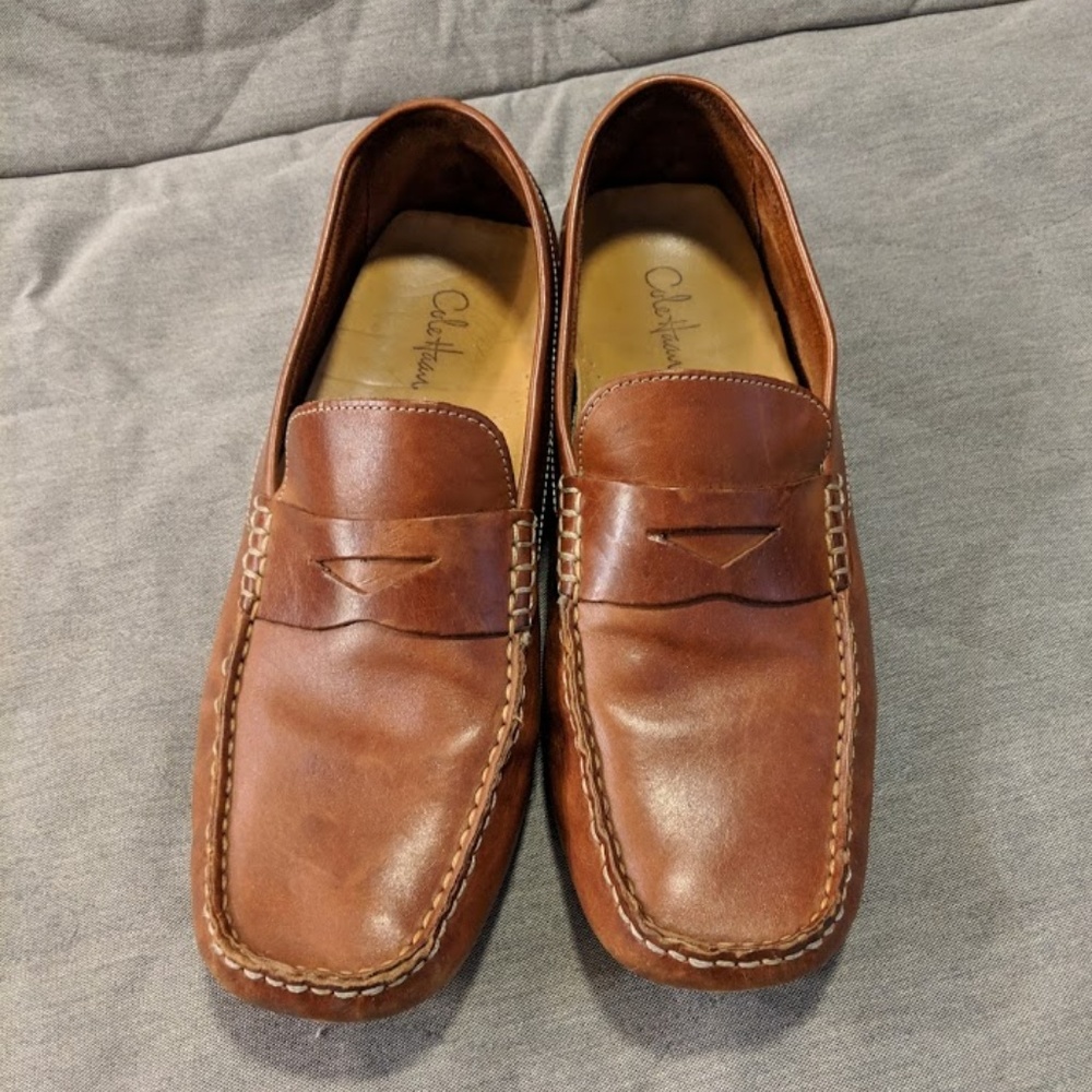 Cole Haan Brown Leather Loafers 10 M Made in India